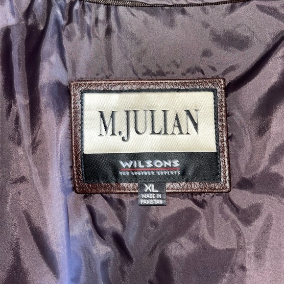 IMPRESSIVE VINTAGE WILSON’S M. JULIAN BROWN DISTRESSED LEATHER JACKET XL - Picture 12 of 12